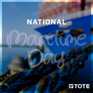 TOTE_Maritime's tweet photo. As we celebrate #MaritimeDay, let's express our gratitude to all those who work tirelessly on the seas, often far from home, to keep our economy afloat and our nation secure. 

#ThankYouSeafarers #AlaskaShipping #PuertoTicoShipping #TOTEPR #TOTEAK https://t.co/5H9rD5N4Pv