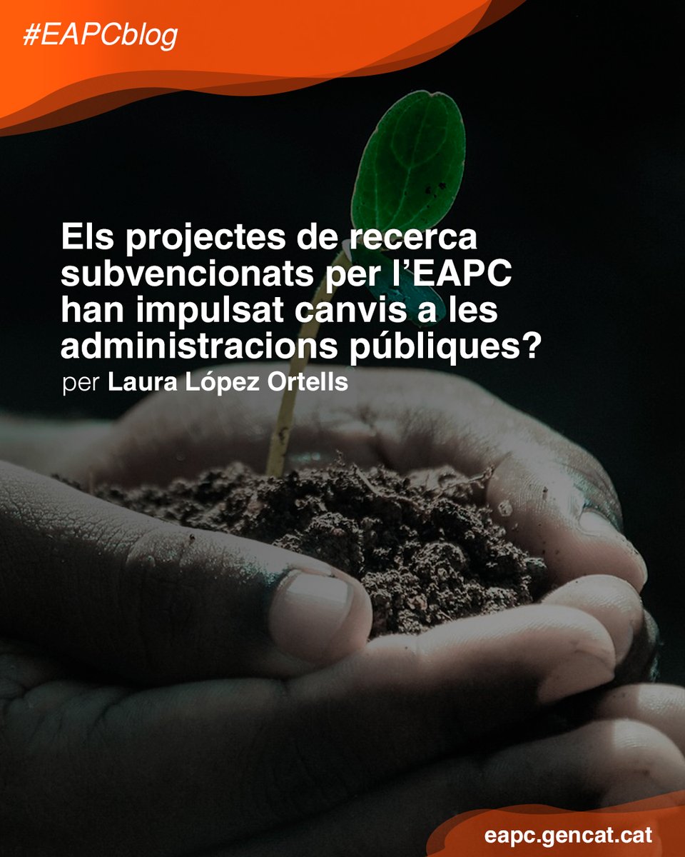 A l’#EAPCBlog, @llpez_ d'@Ivalua_Cat menciona com en els casos amb menor ús, els dos projectes han tingut un ús conceptual de permetre tenir més coneixement sobre la temàtica; i, potencialment, un dels dos podria tenir un ús instrumental #RecercaAplicada gen.cat/3UXY79E