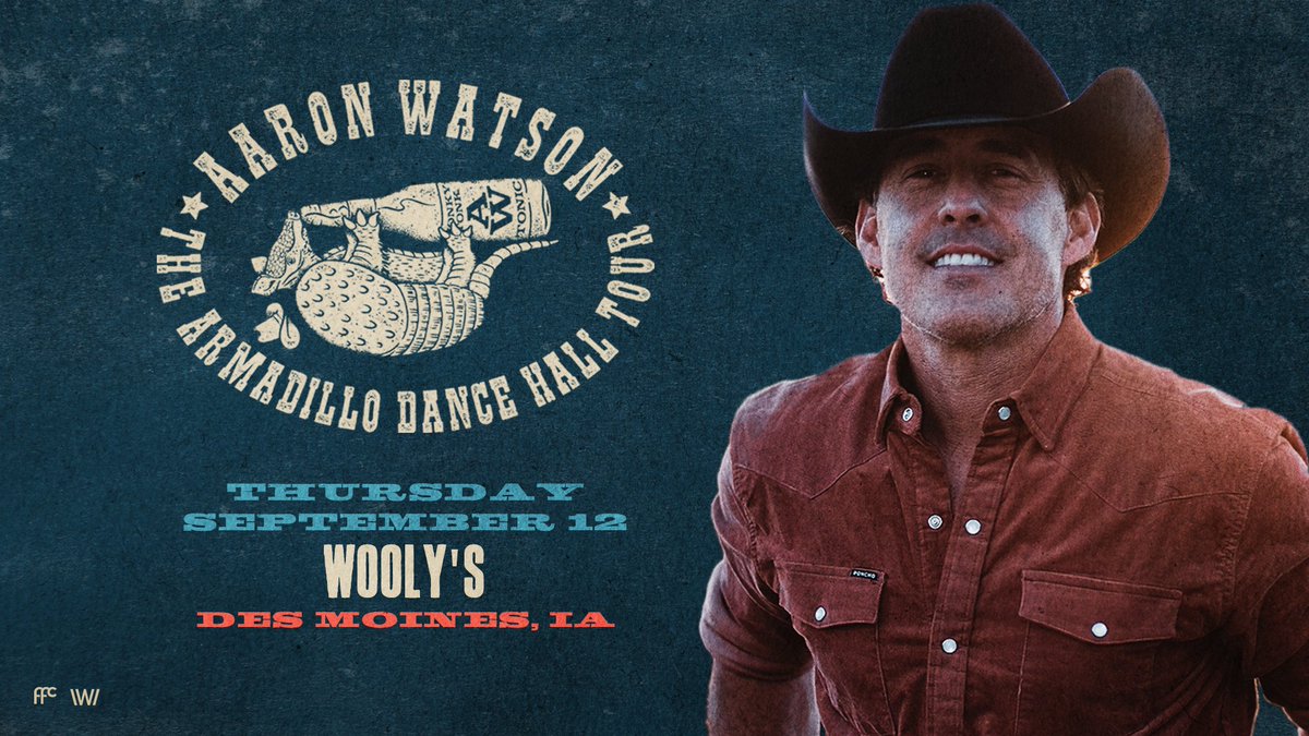 Just Announced! See you on September 12th when @aaron_watson is in town! 🙌 Local presale: AWWOOLYS Code valid 10:00 AM to 10:00 PM Thursday, May 23rd Tickets on sale Friday, May 24th at 10:00 AM // axs.com/events/571940/