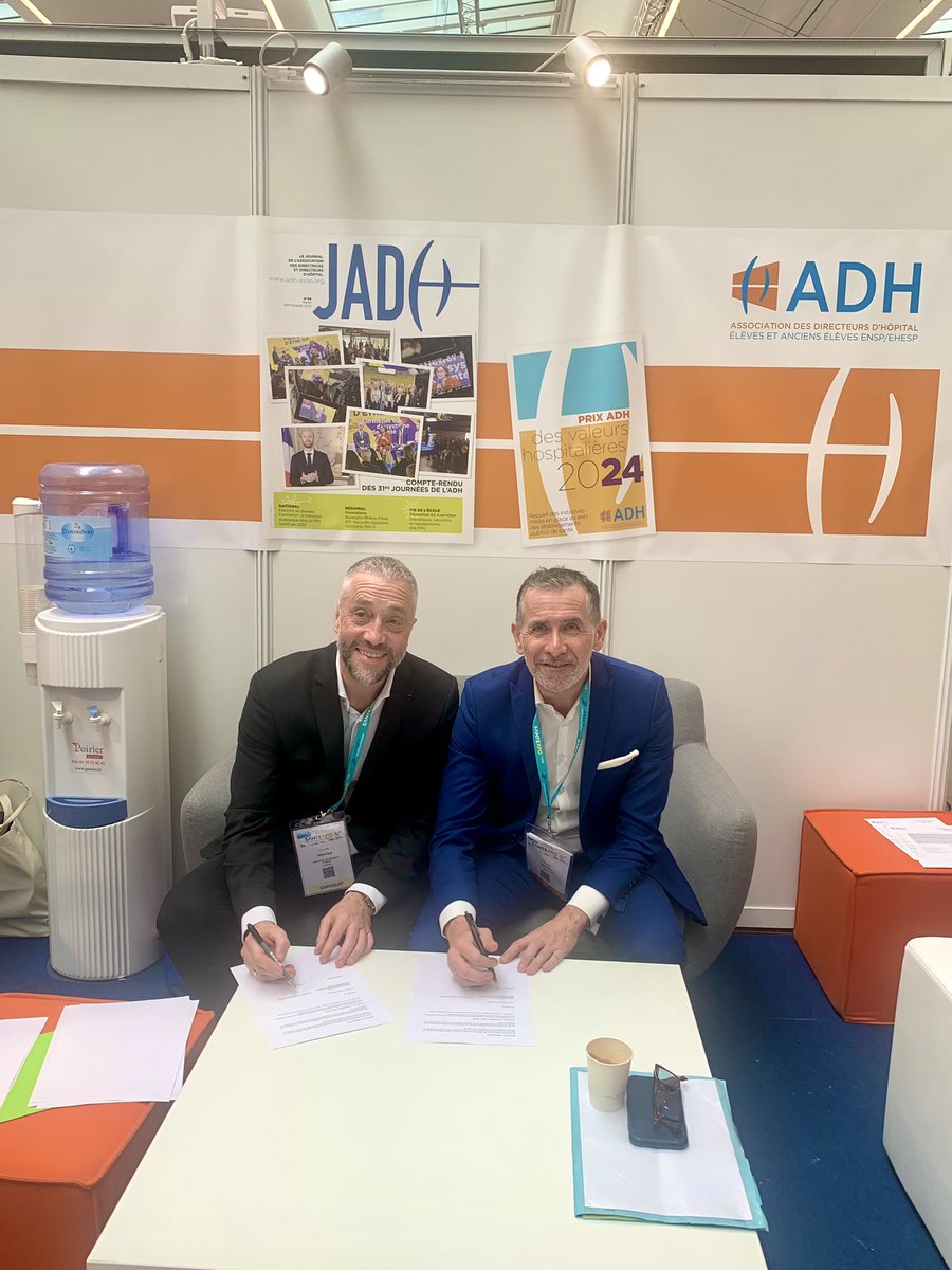 L'Anap et @L_Adh pérennisent leur collaboration  pour continuer à outiller les directeurs d'hôpitaux sur tous les enjeux de performance ! 🤝 📍 @pardouxstephane & @PrevoteauV sur @parisSANTEXPO @laFHF