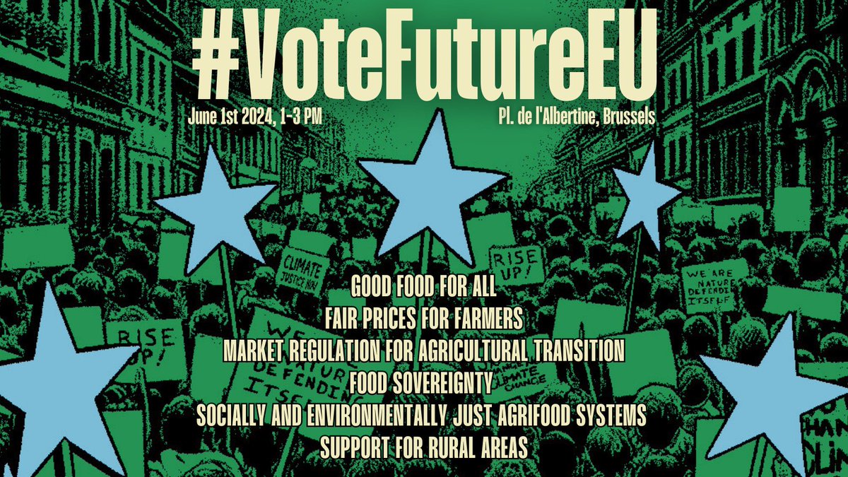 GFGFActionDays's tweet photo. 📅 In Brussels &amp; unsure what to do on June 1? Join us and @CANEurope at our demo. Check out our key demands for just agri-food systems⬇️

🌾Are you a farmer and would like to contribute to the Farmers Space at the demo? Sign up here https://t.co/LztJHQPGU6 https://t.co/ax0UyzIjd7