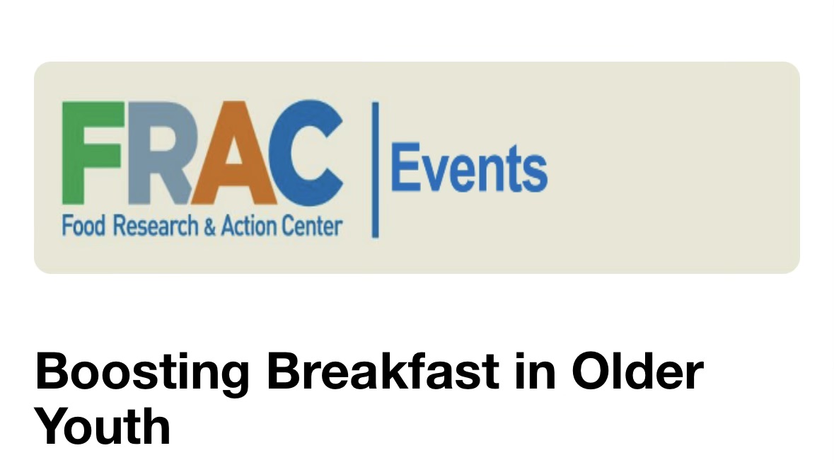 According to recent GENYOUth Insights research, over half of youth skip breakfast at least once a week. The <a href="/CDC/">This is not the CDC</a> reports that 75% of teens do not eat breakfast daily. Join our CWO <a href="/karenkafer/">Karen Kafer</a> and nutrition directors in a <a href="/fractweets/">Food Research & Action Center</a> webinar tomorrow at 3 surl.li/tvois
