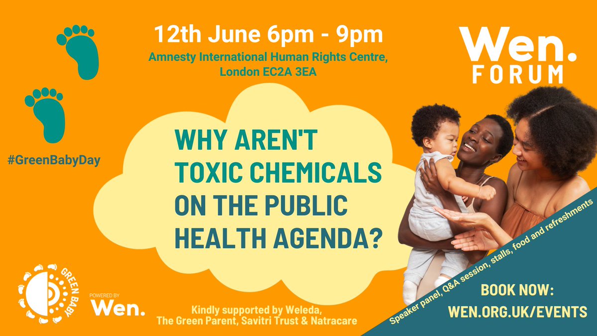 Women's Budget Group (@womensbudgetgrp) on Twitter photo Don't miss #GreenBabyDay with <a href="/Wen_UK/">Wen. (Women’s Environmental Network)</a> for a panel discussion about #toxicchemicals in everyday products & why they aren't on the public health agenda. Speakers incl : <a href="/natalieben/">Natalie Bennett</a> <a href="/karenjoash/">Karen Joash</a> Seyi Falodun-Liburd <a href="/we_level_up/">Level Up</a>.
Early bird tickets: ow.ly/3FN650RygsK Don't miss #GreenBabyDay with <a href="/Wen_UK/">Wen. (Women’s Environmental Network)</a> for a panel discussion about #toxicchemicals in everyday products & why they aren't on the public health agenda. Speakers incl : <a href="/natalieben/">Natalie Bennett</a> <a href="/karenjoash/">Karen Joash</a> Seyi Falodun-Liburd <a href="/we_level_up/">Level Up</a>.
Early bird tickets: ow.ly/3FN650RygsK