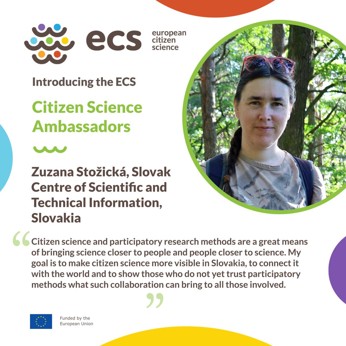 The ECS citizen science ambassador in #Slovakia will make #citizenscience more visible in her country and connect the local with the European levels.