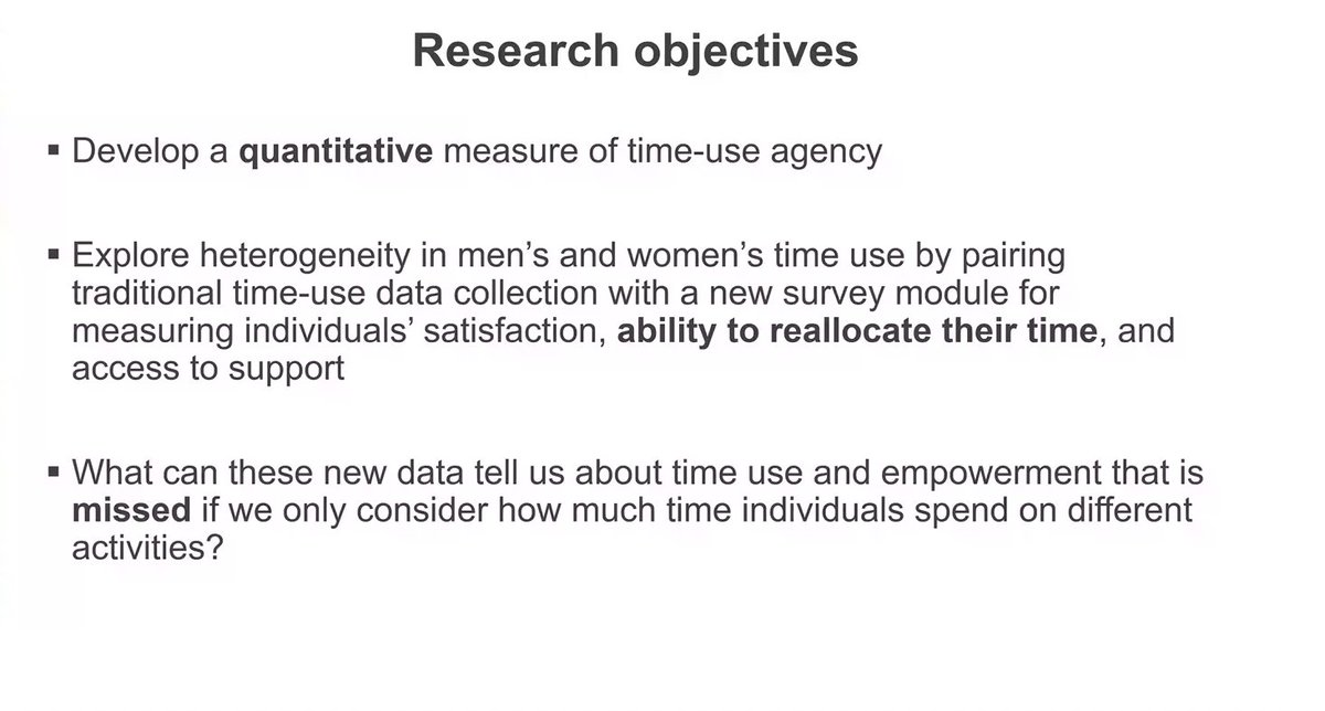 Jessica Leight (@leightjessica) on Twitter photo Fascinating webinar today w/researchers from @ifpri @worldbank <a href="/AletheiaDonald/">Aletheia Donald</a> presenting new quantitative measure of time-use agency in Malawi incorporating satisfaction + ability to reallocate time Fascinating webinar today w/researchers from @ifpri @worldbank <a href="/AletheiaDonald/">Aletheia Donald</a> presenting new quantitative measure of time-use agency in Malawi incorporating satisfaction + ability to reallocate time