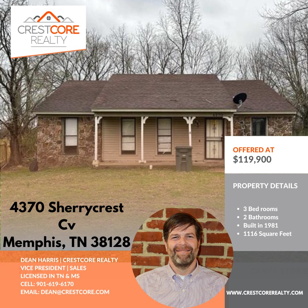 What a great addition to your rental portfolio this will be. This property is located near jobs and commerce. #realestate #realestateinvestment #Justlisted #sold #broker #mortgage #homesforsale #ilovememphis #memphistennessee #Memphis