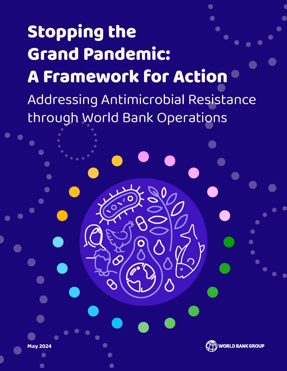 World Bank Health (@wbg_health) on Twitter photo Antimicrobial Resistance (AMR) threatens global health and development.
It's a challenge we must address together.
Learn how AMR impacts lives and economies and explore the <a href="/WorldBank/">World Bank</a>'s new framework for action. #InvestInHealth #AMRaction wrld.bg/NoS650REPMN Antimicrobial Resistance (AMR) threatens global health and development.
It's a challenge we must address together.
Learn how AMR impacts lives and economies and explore the <a href="/WorldBank/">World Bank</a>'s new framework for action. #InvestInHealth #AMRaction wrld.bg/NoS650REPMN