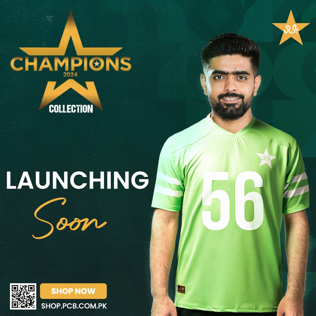 Be a part of the legacy with the new Champions 2024 collection! 🤩

Limited edition, launching soon 🔜

Visit: shop.pcb.com.pk

#WearYourPassion