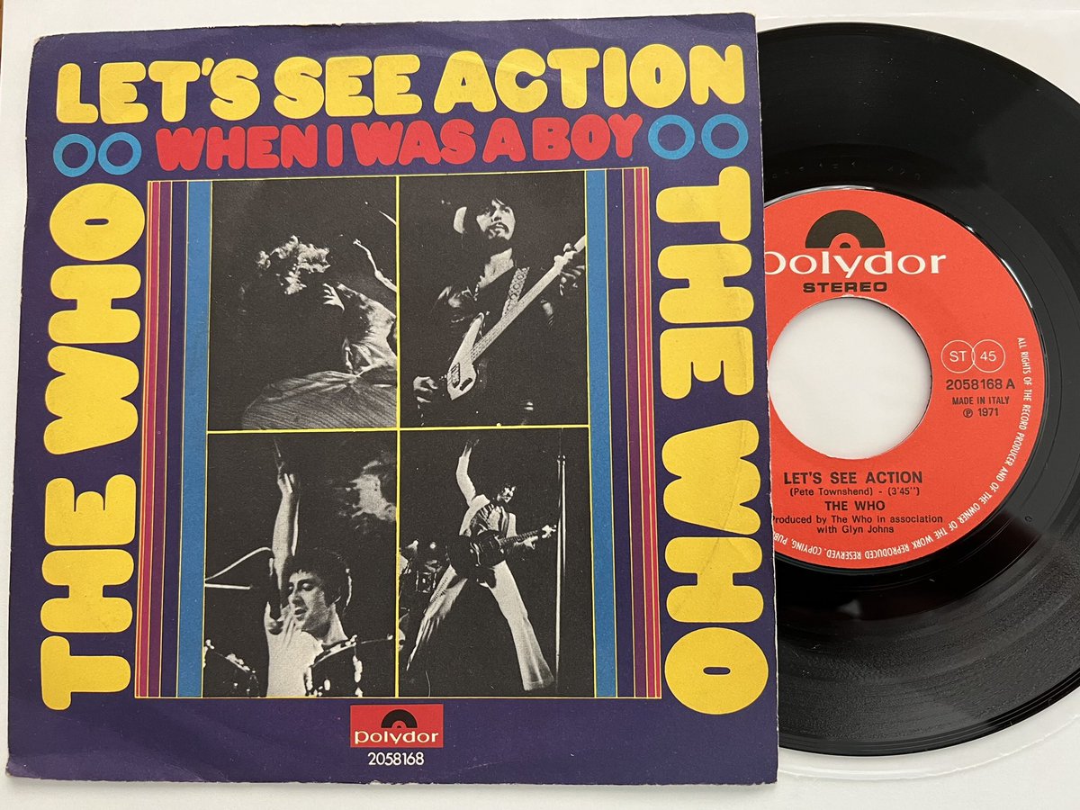 The Who - ‘Let’s See Action’ 1971 Italian picture sleeve single. #thewho