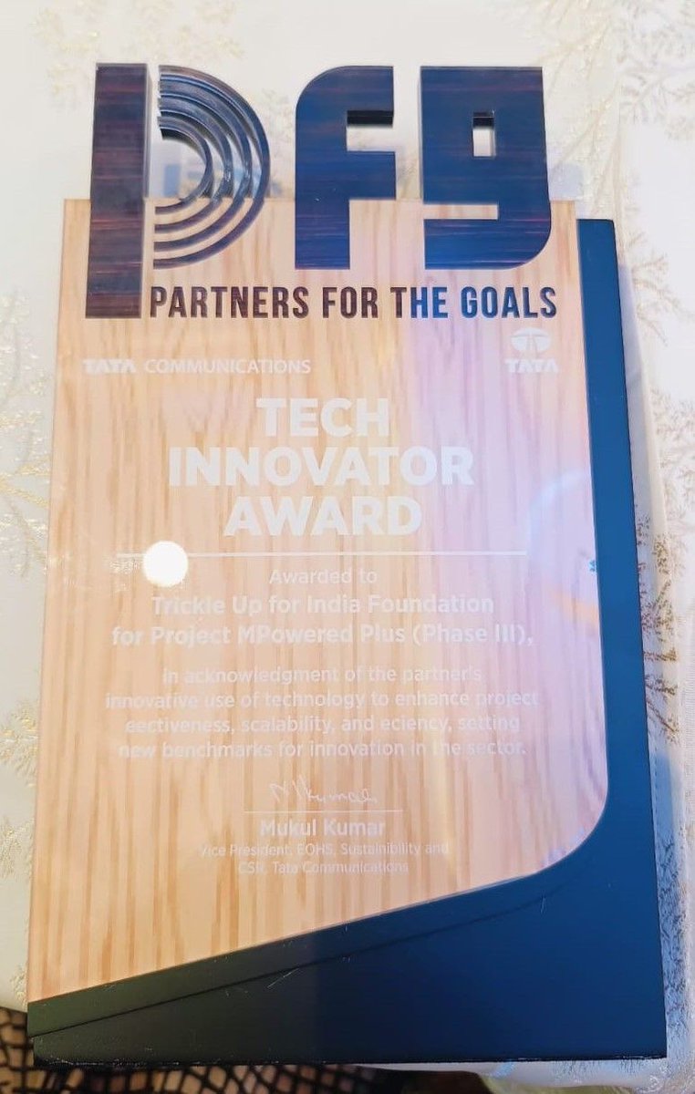 trickleuporg's tweet photo. We are humbled and honored to share that Trickle Up's #MPOWERED Project, supported by @tata_comm was awarded the 'Tech Innovator Award 2024' at an event organized by TATA Communications Limited (TCL) in #Mumbai last week.

#PartneringWithWomen #EndPoverty #InvestInWomen https://t.co/Redm8EDi4O