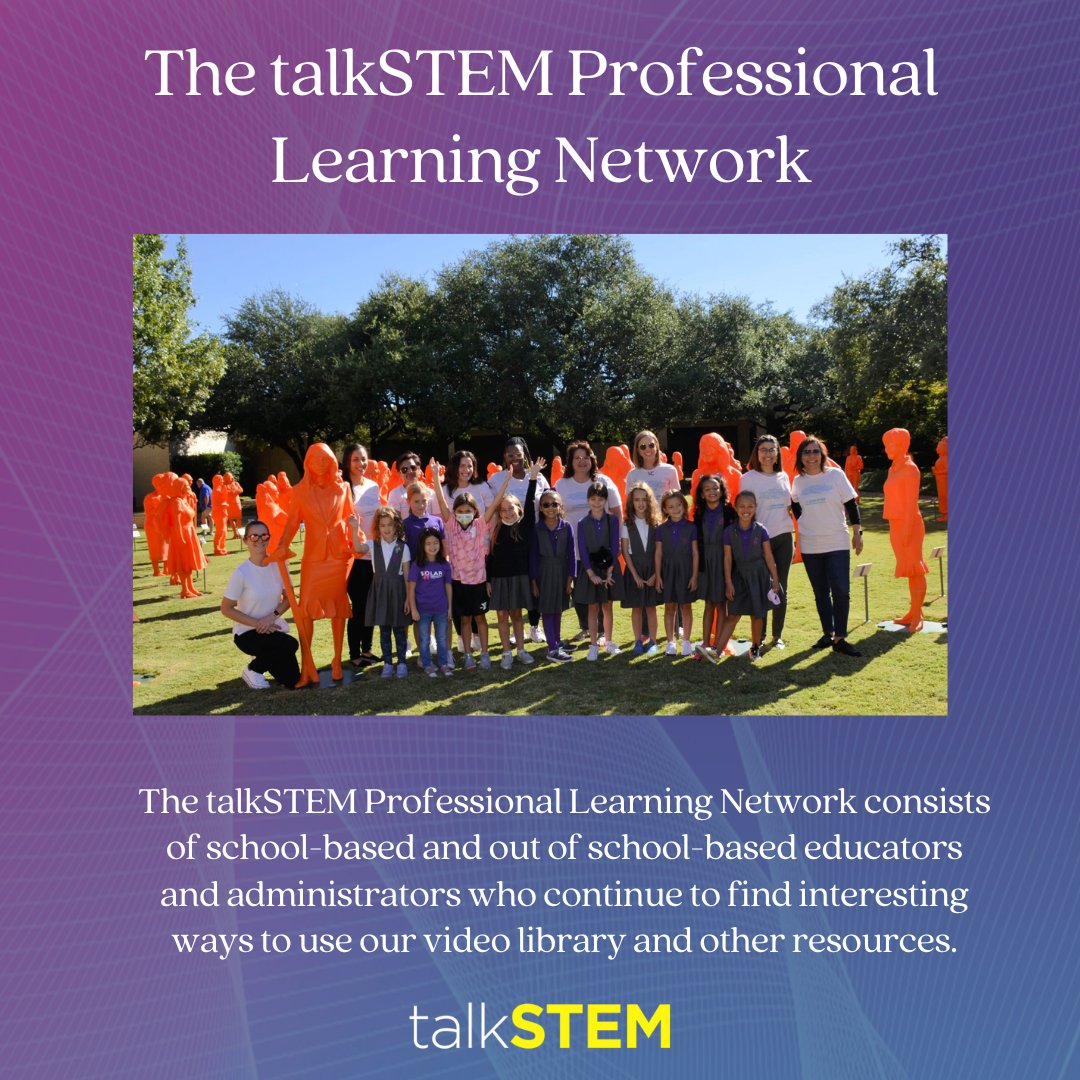 talkingSTEM's tweet photo. Are you interested in joining the #talkSTEM Professional Learning Network? We invite #educators, administrators, and volunteers who are in a school-based or an out of school-based learning site!

Learn more: https://t.co/Orkyk48FQP
#DFWeducators #iteachmath #mtbos #mathematics https://t.co/u6Gq4NA9UF