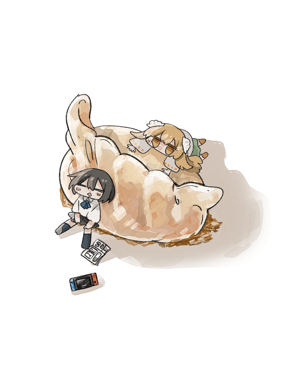 「みんな欲しい、人をダメにする餃子クッション(羽つき) 」|津島ソラ🌸のイラスト
