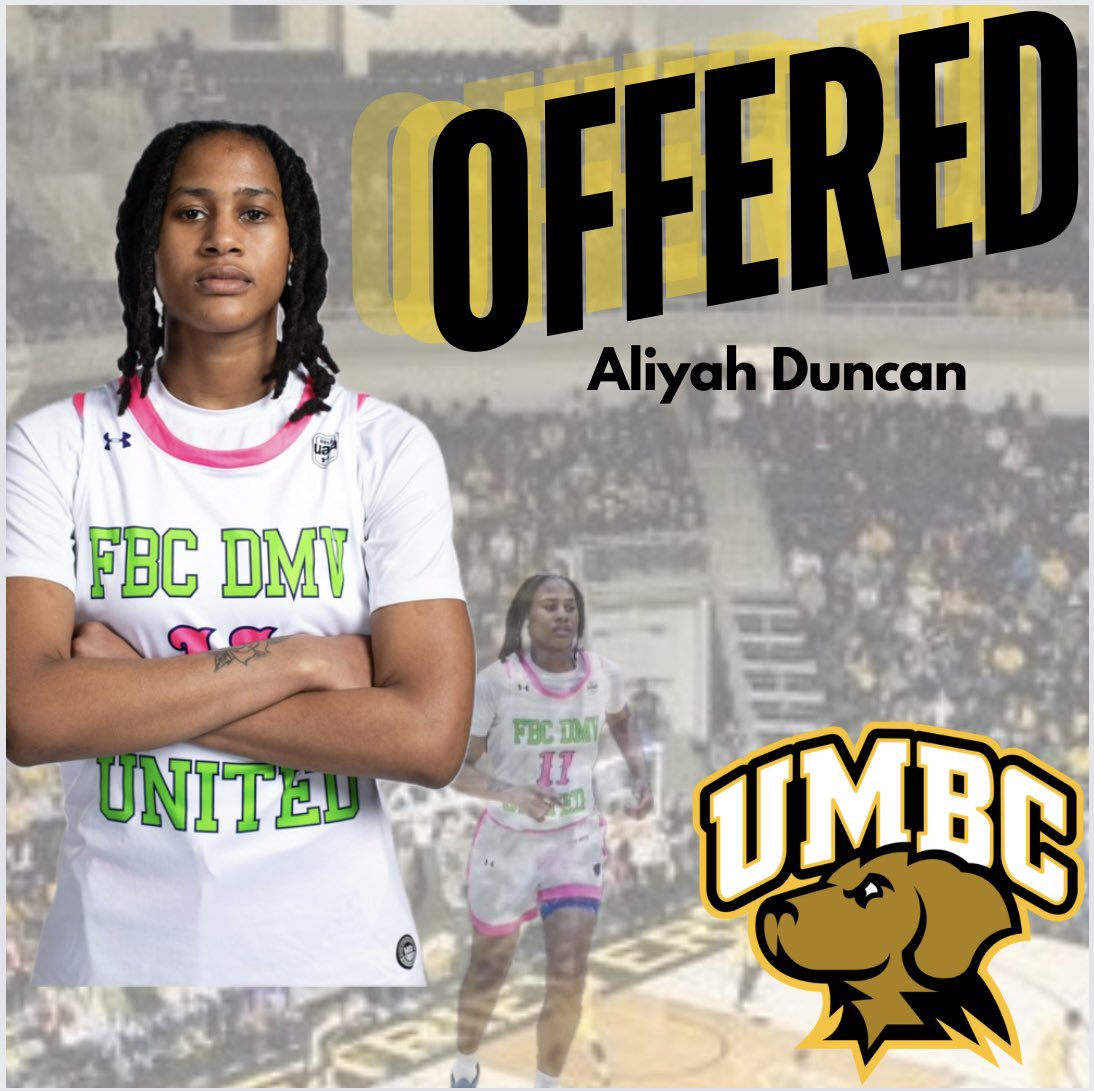 Aliyah (LeLe) Duncan (@aduncan202) on Twitter photo After a great conversation with <a href="/walker_coach/">Candice Hill</a> and <a href="/MaggieTien/">Maggie Tien</a> I’m super Blessed to receive my first Division 1 offer from <a href="/UMBCwbb/">UMBC Women’s Basketball</a>. Thank you to the entire coaching staff for this opportunity. #coachcabria #FBCDMV After a great conversation with <a href="/walker_coach/">Candice Hill</a> and <a href="/MaggieTien/">Maggie Tien</a> I’m super Blessed to receive my first Division 1 offer from <a href="/UMBCwbb/">UMBC Women’s Basketball</a>. Thank you to the entire coaching staff for this opportunity. #coachcabria #FBCDMV