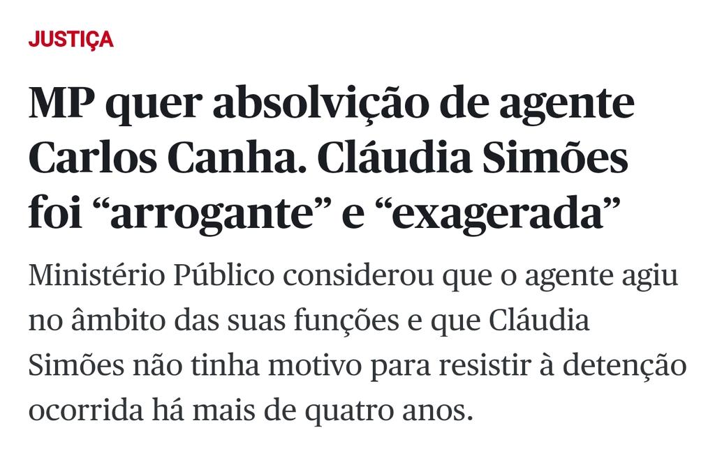 bcarloscarvalho's tweet photo. Eu fui dos primeiros a ver Cláudia Simões depois de chegar a casa vinda do hospital. O rosto estava cheio de hematomas. Nenhuma detenção, dentro das normas legais, provoca aquele tipo de lesões. https://t.co/XMGoLGBl8h