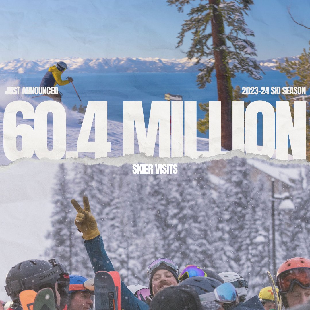 Just announced at our National Convention: the 2023/24 ski season saw 60.4 million skier visits. This season ranks as the fifth-best on record despite weather challenges. Read more about the state of the ski industry in our press release: nsaa.org/pressrelease 🔗