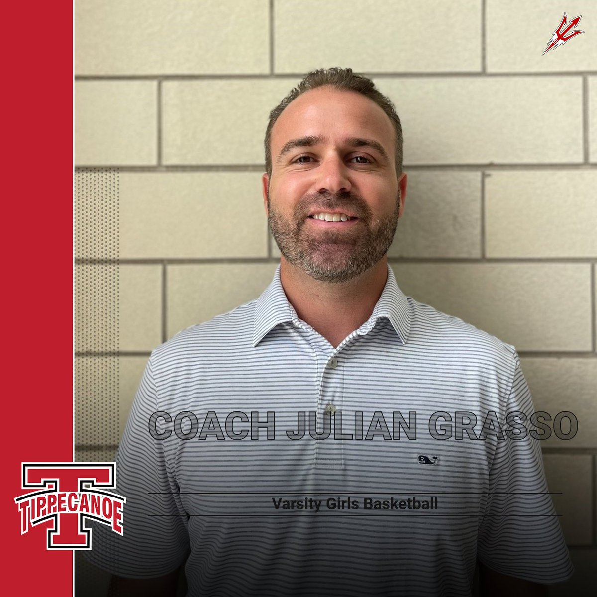 The Tippecanoe Athletic Department is thrilled to announce Julian Grasso as the new varsity girls basketball coach.  We are very excited for the future under this new leadership.  Welcome to the fold Coach Grasso.
#TippPride