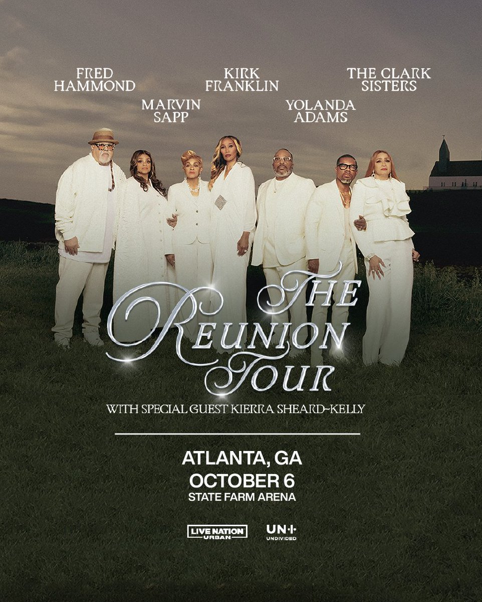 THE REUNION TOUR 2024 IS NOW ON SALE! Don’t miss the spectacular talent of Kirk Franklin & more live. Get your tickets today!

🎫: bit.ly/3V6vhEa
