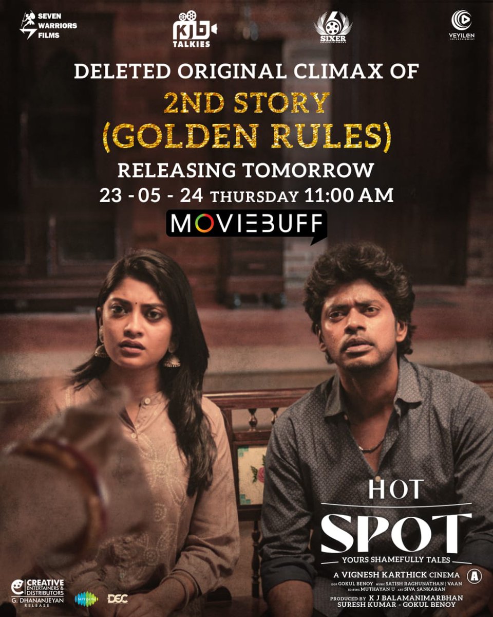 Diamond Babu (@idiamondbabu) on Twitter photo Neengal aavaludan edhirpaartha, neengal yaarum paarkadha , #HotSpot’s unseen Climax! From tomorrow 🔥
#GoldenRules From Tomorrow at 11.00AM on <a href="/moviebuffindia/">Moviebuff</a>
<a href="/vikikarthick88/">vignesh karthick</a> <a href="/KJB_Talkies/">KJB Talkies</a> @KJB_iambala #Sevenwarrior <a href="/SixerEnt/">Sixer Entertainment</a>
<a href="/dinesh_WM/">Dinesh Kannan</a> <a href="/Dhananjayang/">G Dhananjeyan</a> @veyilonent Neengal aavaludan edhirpaartha, neengal yaarum paarkadha , #HotSpot’s unseen Climax! From tomorrow 🔥
#GoldenRules From Tomorrow at 11.00AM on <a href="/moviebuffindia/">Moviebuff</a>
<a href="/vikikarthick88/">vignesh karthick</a> <a href="/KJB_Talkies/">KJB Talkies</a> @KJB_iambala #Sevenwarrior <a href="/SixerEnt/">Sixer Entertainment</a>
<a href="/dinesh_WM/">Dinesh Kannan</a> <a href="/Dhananjayang/">G Dhananjeyan</a> @veyilonent