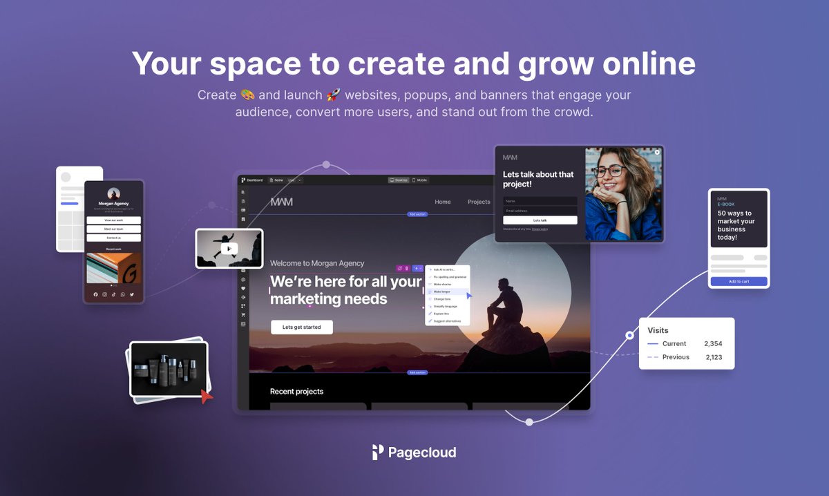 Tomorrow <a href="/Pagecloud/">Pagecloud</a> is launching #PagecloudPopups, which are beautiful popups and banners that can be used on #Pagecloud or any site!

We'd love your support 🙏 Head over to the <a href="/ProductHunt/">Product Hunt 😸</a> page and click "Notify Me" to be notified when we go live ❤️

producthunt.com/products/pagec…