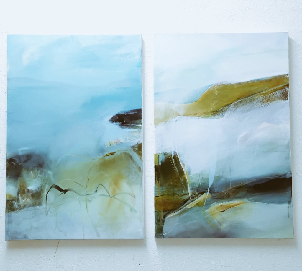 Coastal merges
61 x 91 cm each
Acrylic on box canvas
In my studio