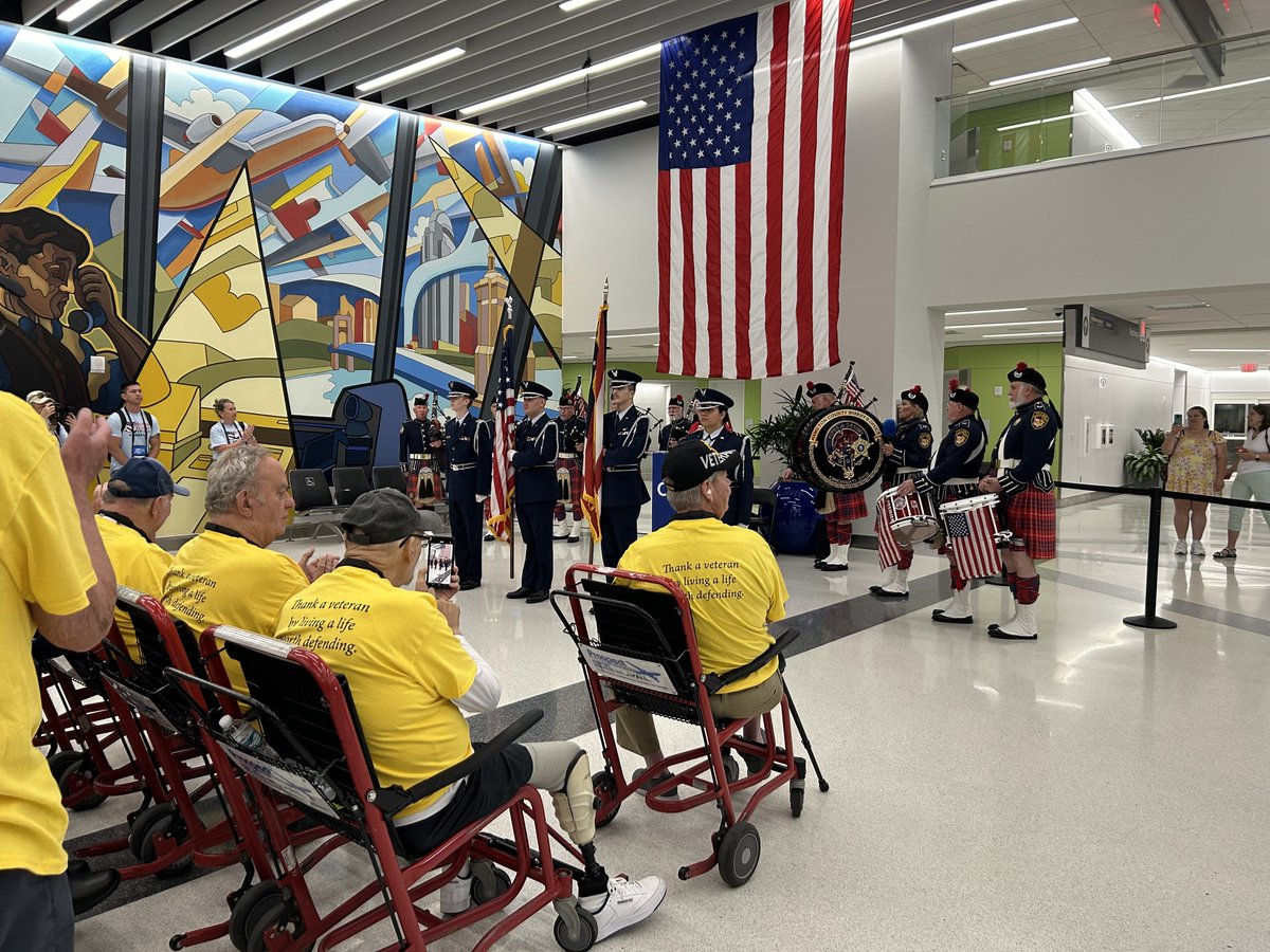 This morning, we celebrated the second #HonorFlight of the year. We hope that our #veterans have a great time in Washington, DC, visiting their memorials.