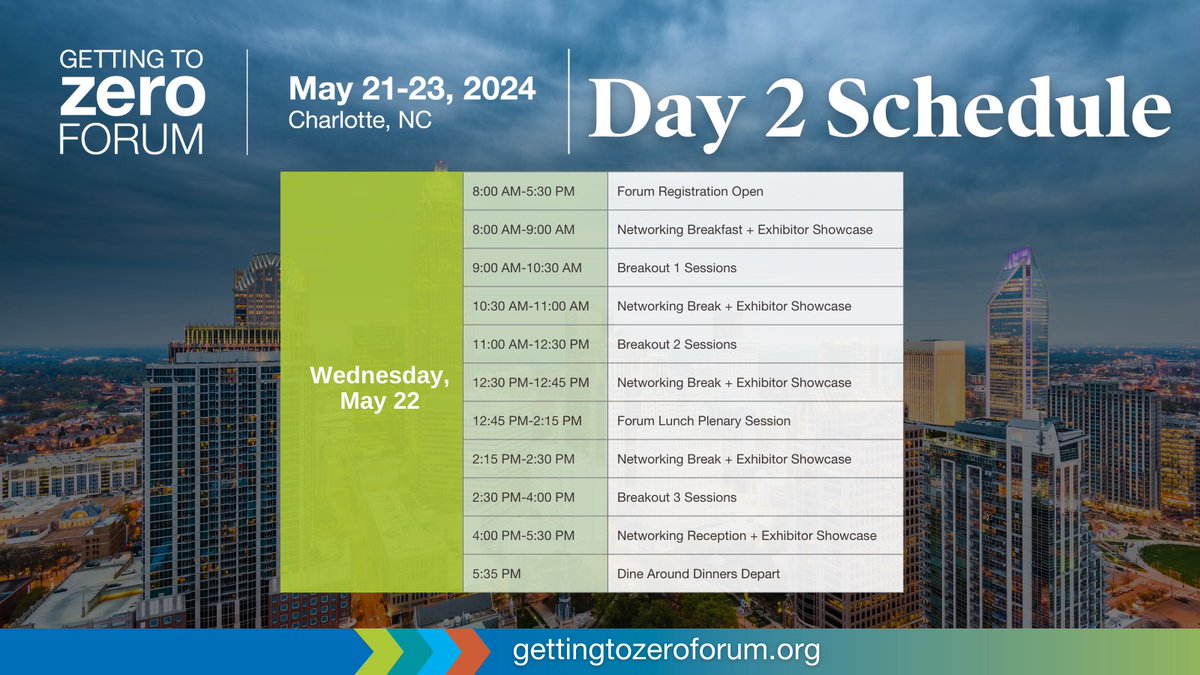 Get ready for another exciting day of <a href="/GTZForum/">Getting to Zero Market Leadership and Forum</a> 2024! Join us for a day full of impactful programming, learning, and networking. What are you most looking forward to? 

See all of our session details here: hubs.li/Q02y6f220

#GTZForum2024