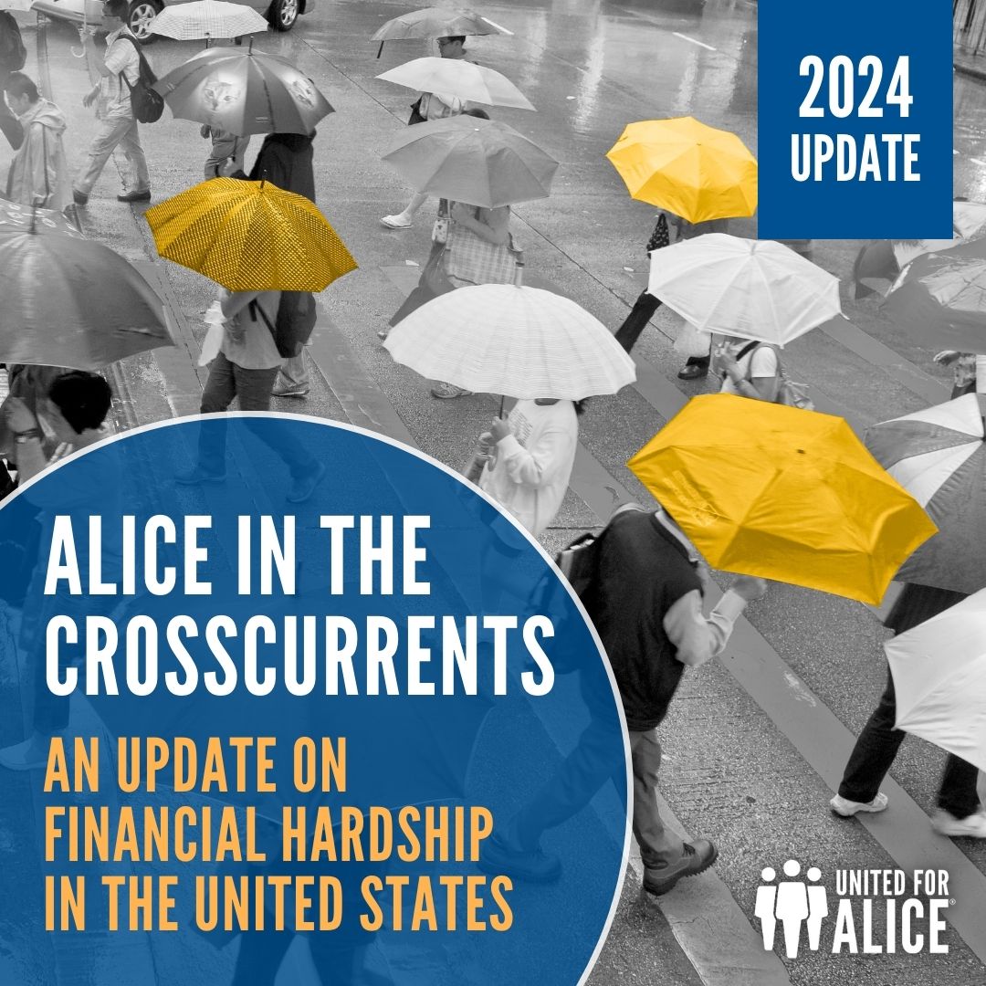 #Oneyearlater, ALICE's journey continues. How has financial hardship shifted? Learn more in our new release: "ALICE in the Crosscurrents: An Update on Financial Hardship in the U.S.” UnitedForALICE.org/National-Overv… 
Stay tuned for insights! #ALICE2024