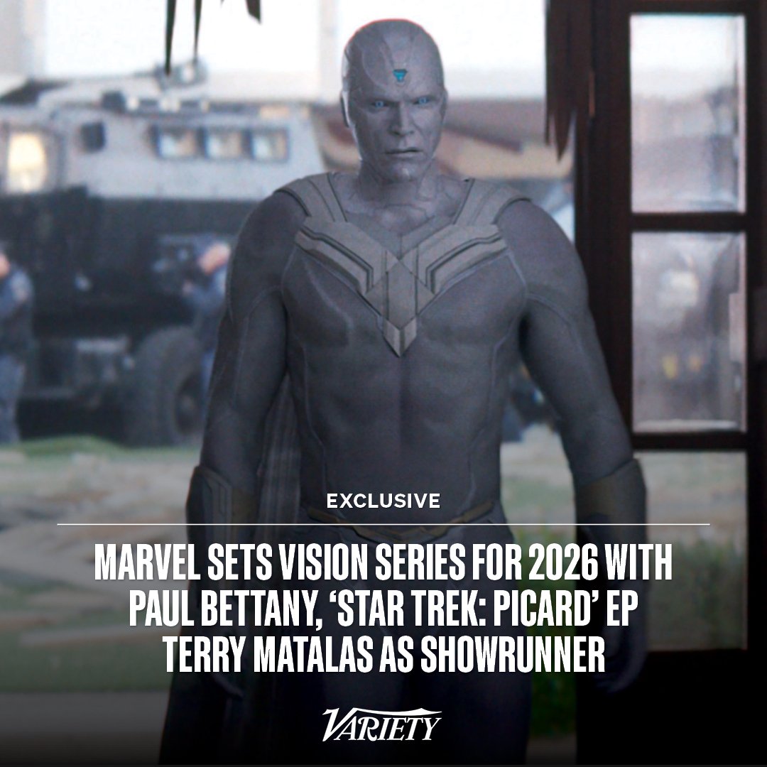 EXCLUSIVE: Marvel has tapped “Star Trek: Picard” executive producer Terry Matalas to resurrect Vision, the synthezoid played by Paul Bettany, for a new Disney+ series set for 2026. 

Bettany will return to the role and Matalas will serve as showrunner. wp.me/pc8uak-1lE927