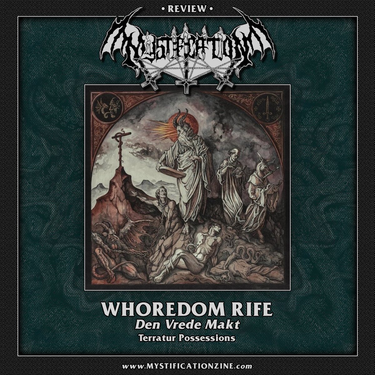 WHOREDOM RIFE – Den Vrede Makt (2024) | REVIEW Black metal from Trondheim, Norway. Fourth LP. mystificationzine.com/2024/05/22/who…