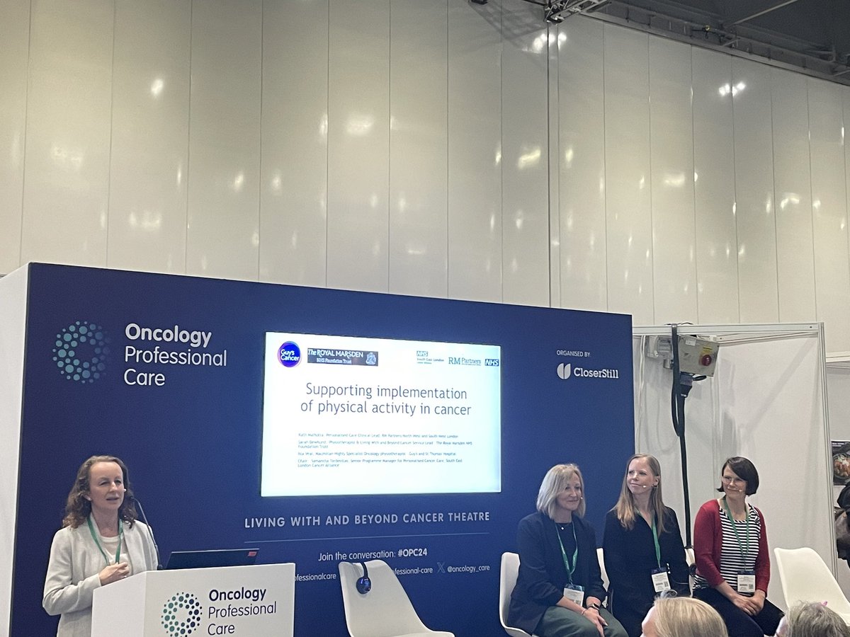 Cancer Alliances in London playing a vital role in ensuring #physicalactivity is embedded across each and every cancer pathway. Big shout out to the #AHPs making this happen #OPC24 <a href="/oncology_care/">Oncology Professional Care</a> <a href="/KathMalhotra/">Katharine Malhotra</a> <a href="/IslaVeal/">Isla Veal</a> <a href="/sam_tordesillas/">Sam Tordesillas</a> <a href="/sarahvdewhurst/">Sarah Dewhurst</a>