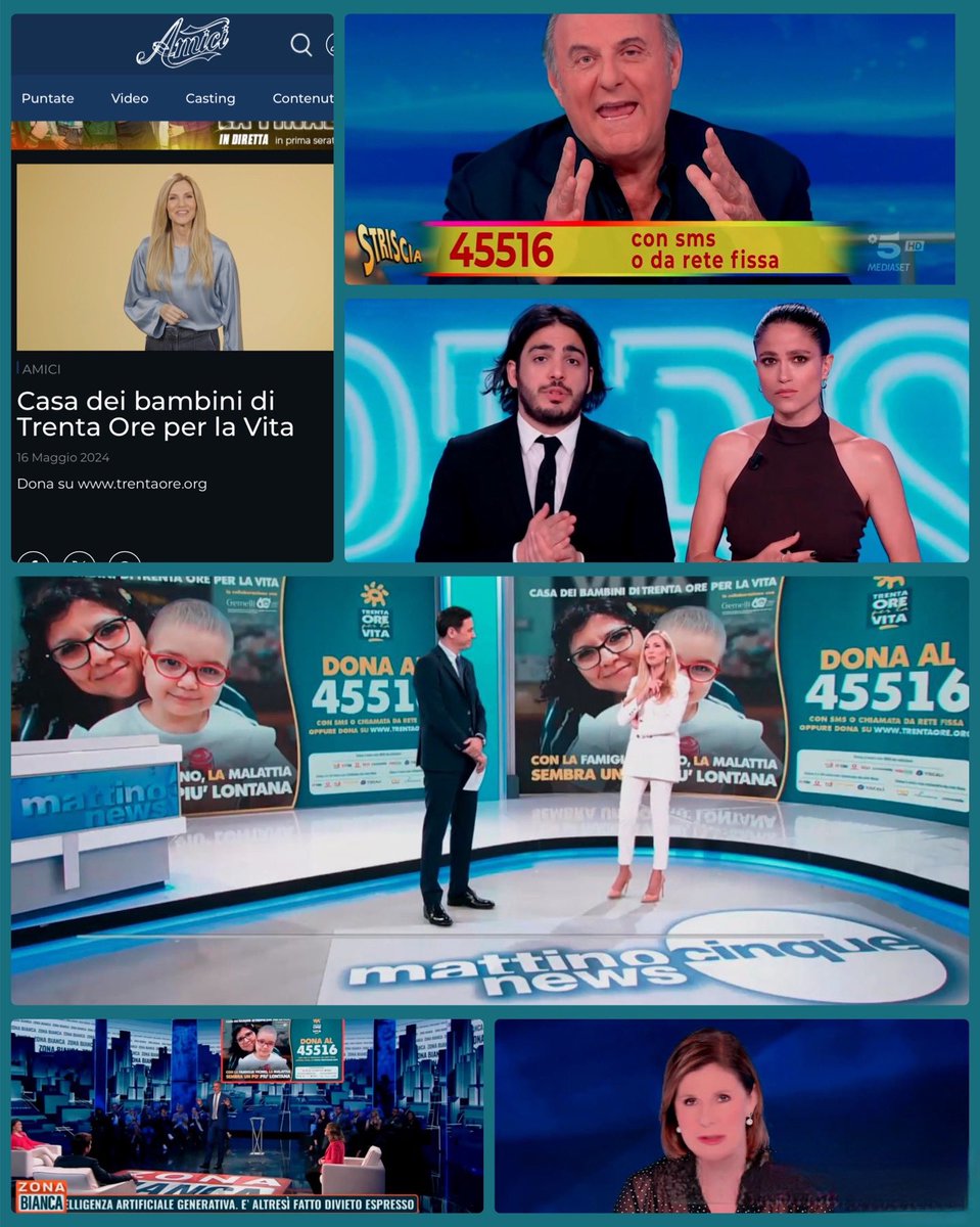 trentaore's tweet photo. Grazie a @QuiMediaset_it, @La7tv e @SkyItalia per il prezioso supporto al #ProgettoHOME, per realizzare la #CasadeiBambini al #PoliclinicoGemelli.
Anche se la nostra campagna in TV è terminata, il nostro impegno prosegue: il numero solidale 45516 sarà attivo per tutto il 2024. https://t.co/DdI2LEBQC1