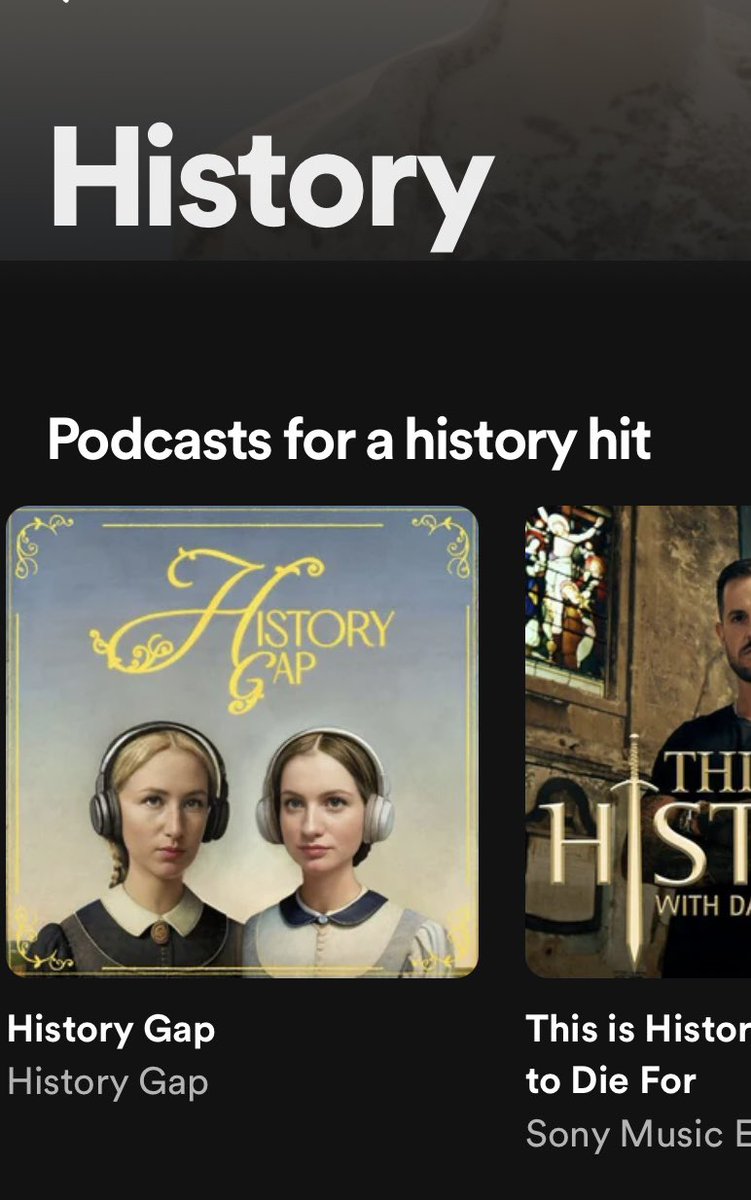 Hey History Gappers! Have you spotted us on your Spotify yet?👀👀 Thanks @SpotifyUK for the features❤️❤️ #podcast