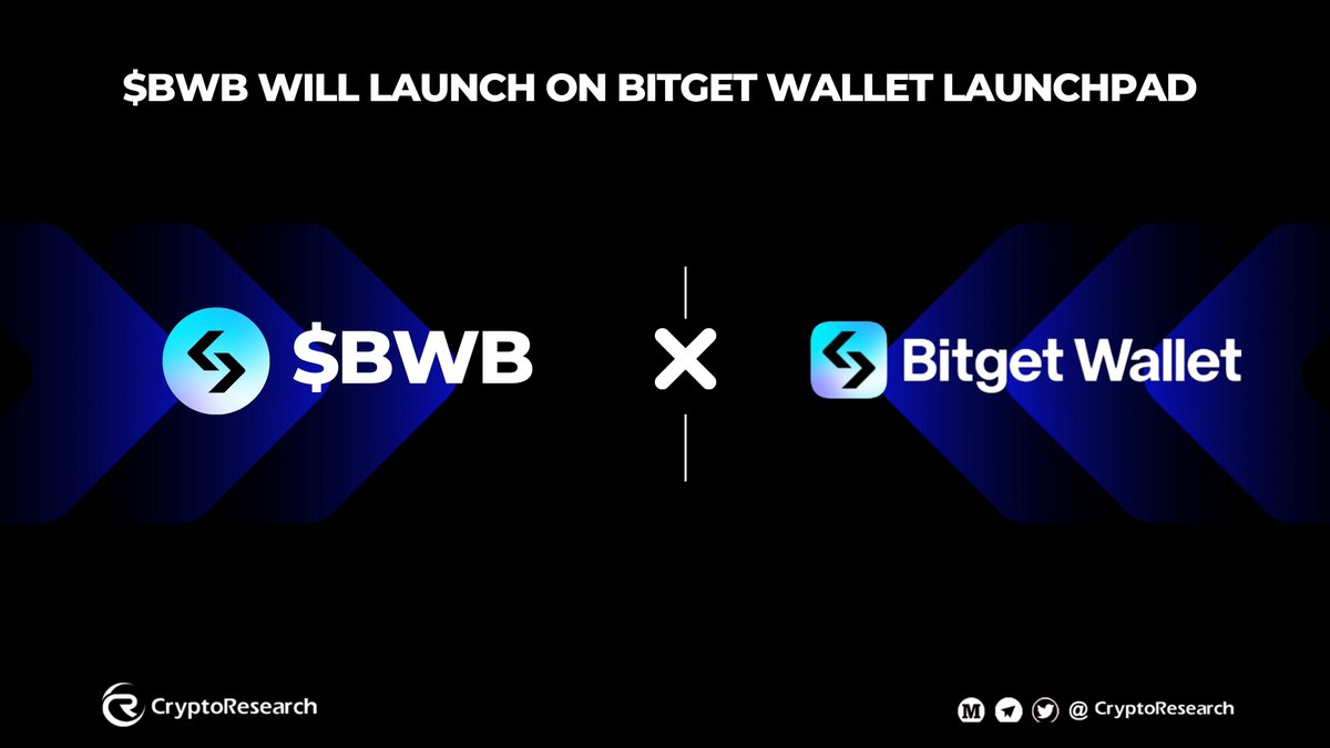 🚀 $BWB Will List on @BitgetWallet Launchpad

💰Total Funding Target on IDO: $100,000
🪙Subscription Price: 1 BWB = $0.10
⏰Whitelist Round:May 23, 18:00 - May 24, 00:00
⏰Public Sale Round:May 23, 20:00 - May 24, 20:00

👉More details: web3.bitget.com/en/blog/articl…
