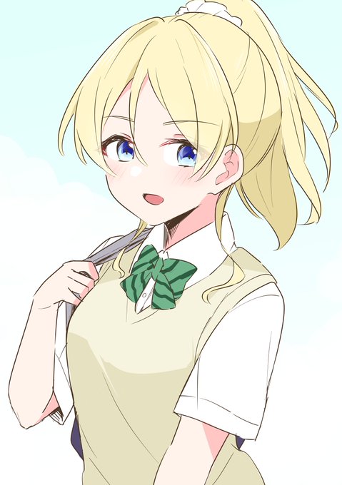 「green bow otonokizaka school uniform」 illustration images(Latest)