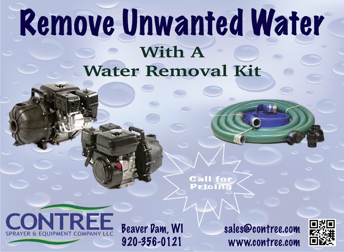ContreeSprayer's tweet photo. Call us at 920-356-0121 for a water removal kit.
#waterremoval #WaterPumping #stormdamage #StormDamageRepair #customunits https://t.co/BMWMpNn7qJ