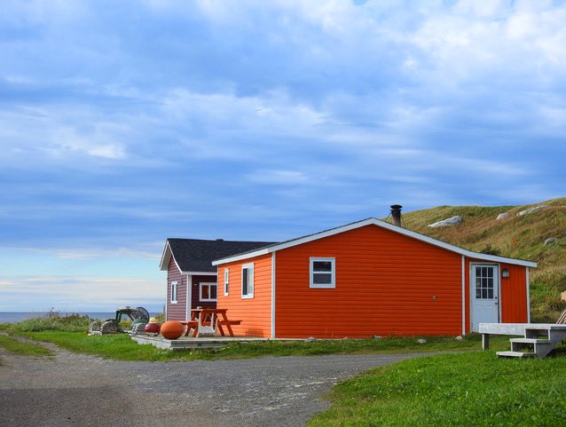 Some of the summer fishing cabins at Green Point. Lobsters are fished by the folks staying in this area for the summer.