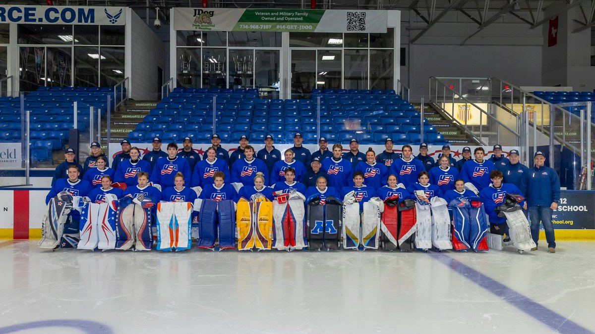 We were well represented this past weekend at @usahockey 2024 National Goaltending Camp. Goalies, Caleb Heil and Carsen Musser, and Goaltending Coach, Shane Connelly, all participated in the event held in Plymouth, Michigan, over the weekend. #GoCapsGo