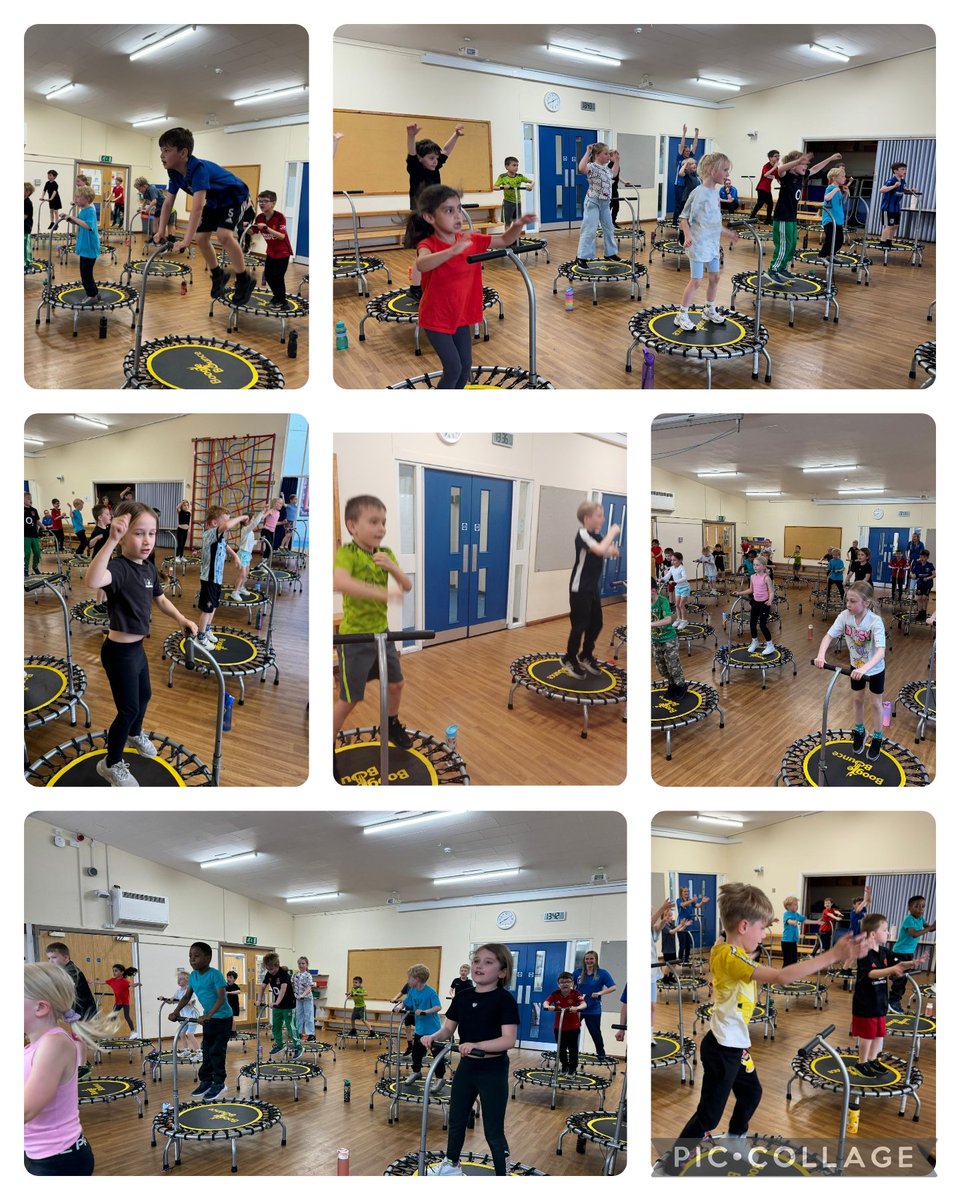JamesBrindleyPS's tweet photo. The hall was filled with so much energy and so many smiles this afternoon as Year 2 took part in their Boogie Bounce session. We all had a brilliant time.....and were absolutely exhausted afterwards!
#fitnessisfun #jbsportsweek https://t.co/RKmS7hjyT6