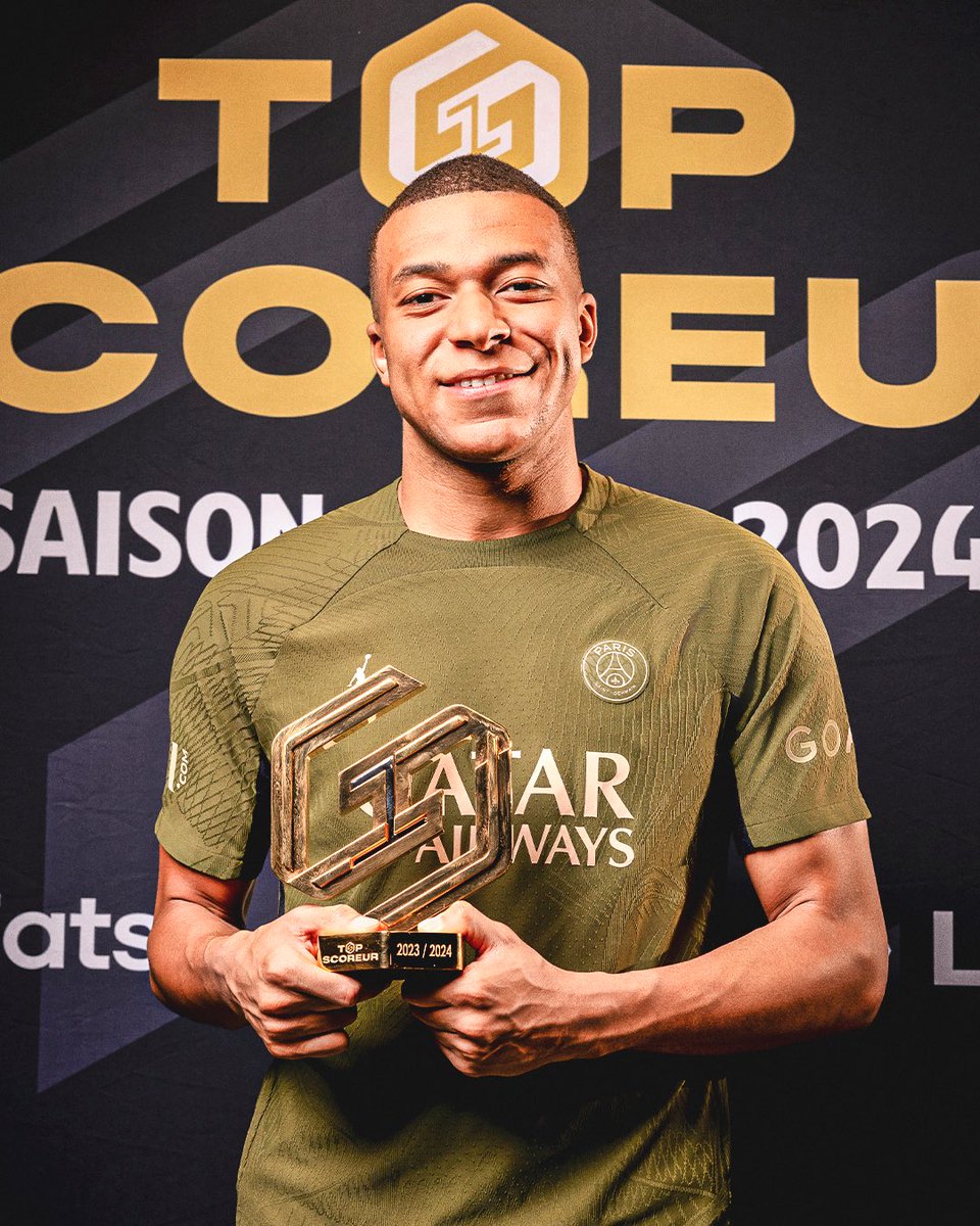 Congratulations @KMbappe ! 👑 #TopScoreur - season 2023/24 👑 #Ligue1UberEats I #S1