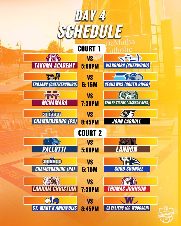 Day 4 Schedule 

#Swoosh