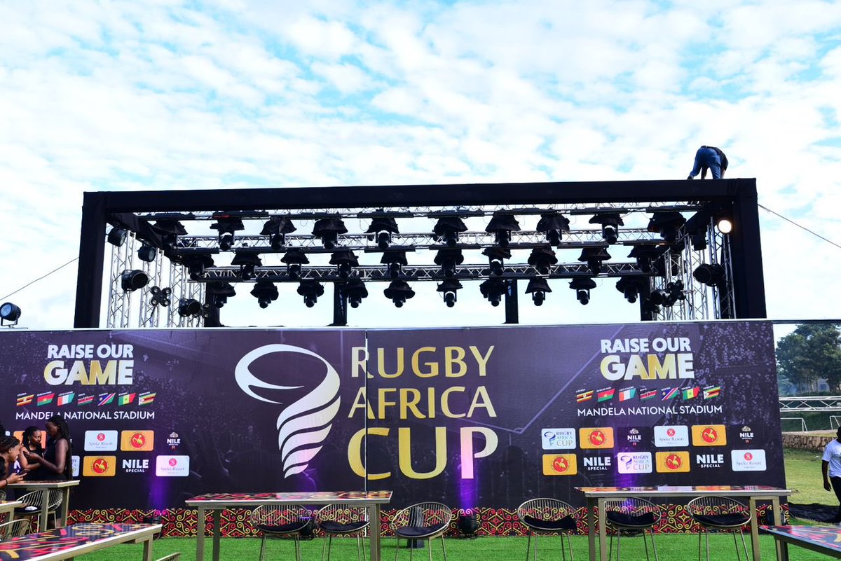 All set for the #RugbyAfricaCupUg🇺🇬 Launch at Kings Park Arena. Muliwa Naye?? The function is on going 😀😀 #RugbyAfricaCup #RaiseOurGame #NileSpecialRugby
