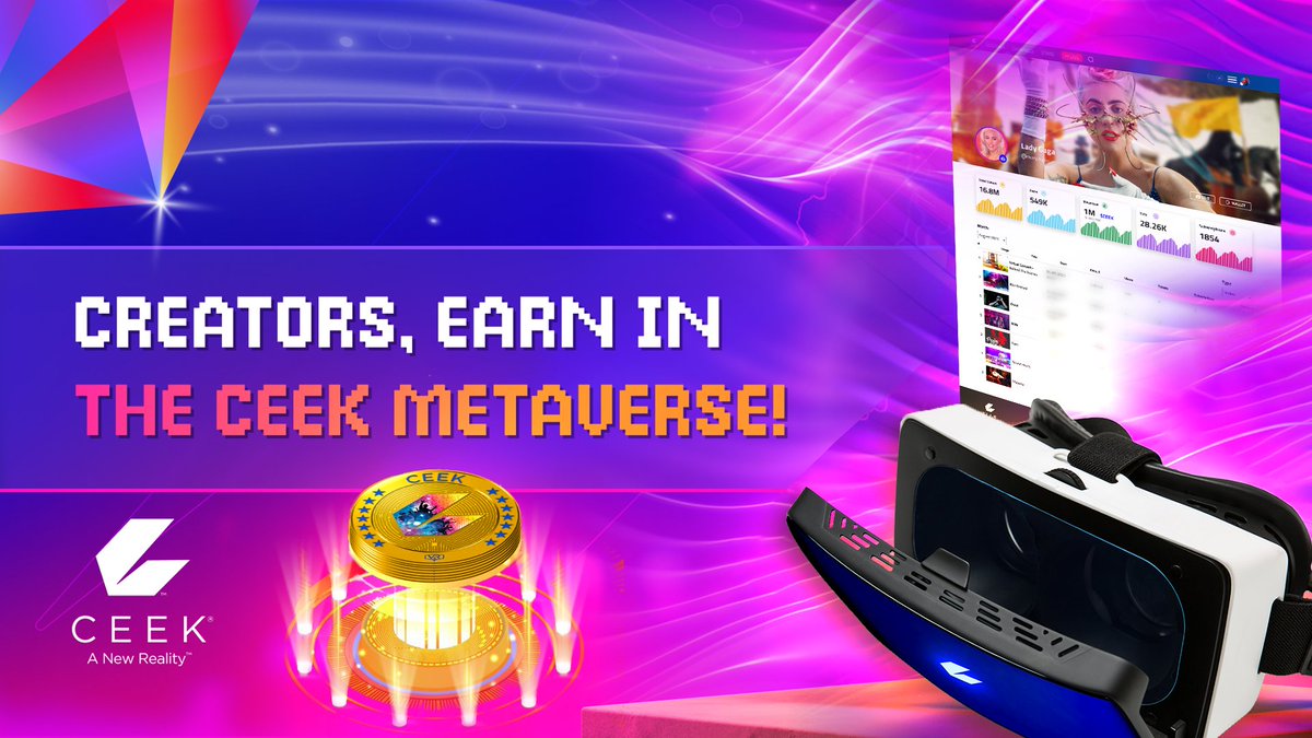 Creators - Earn in the #CEEK #Metaverse
Transform your brand, experience and passion into earnings with CEEK CREATOR 🚀 creator.ceek.com
‌
Whether you're a musician, influencer, school or event organizer, CEEK is your gateway to a global stage. Directly connect to fans