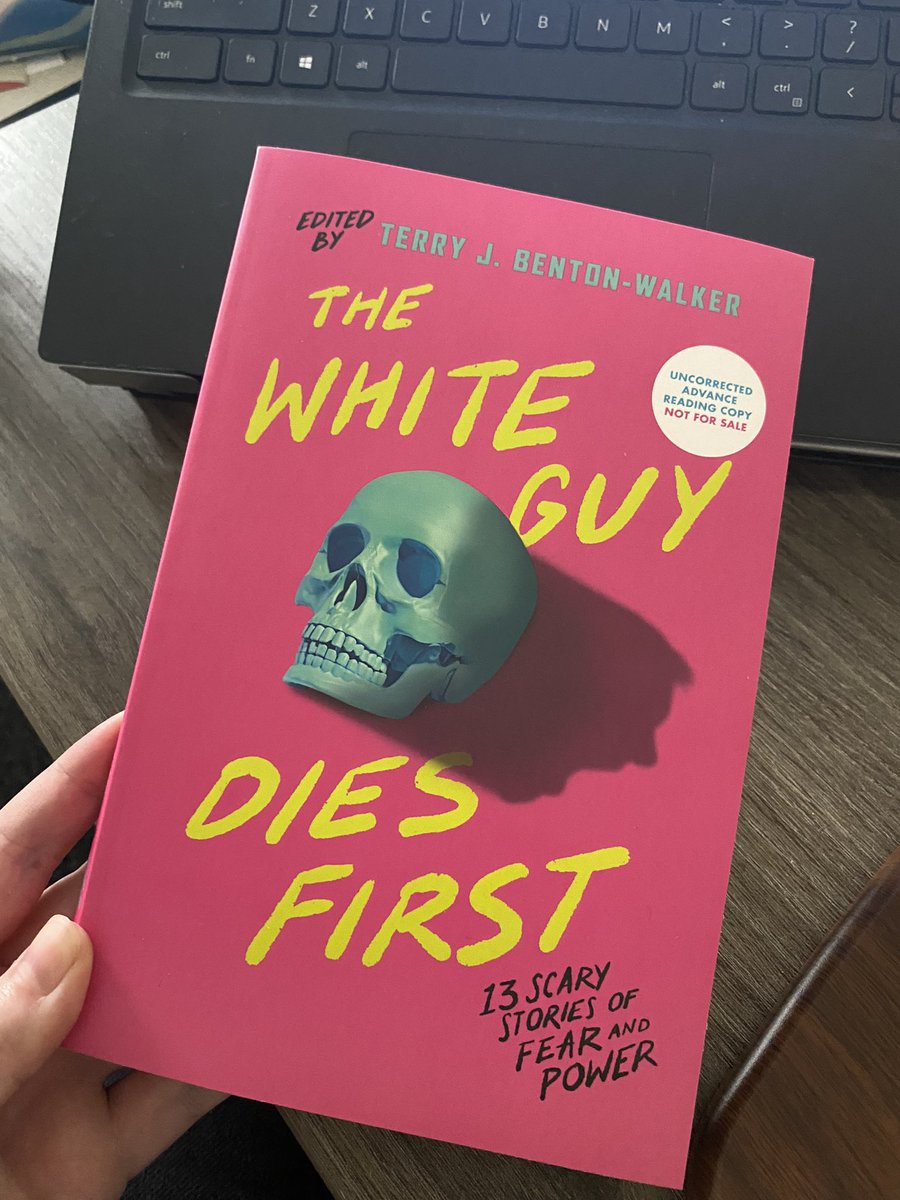 I love book mail!! Thank you @torteen for sending me an ARC of THE WHITE GUY DIES FIRST. It's one of my most anticipated books of the year! Edited by @tjbentonwalker with 13 stories inside -- I cannot WAIT to get started