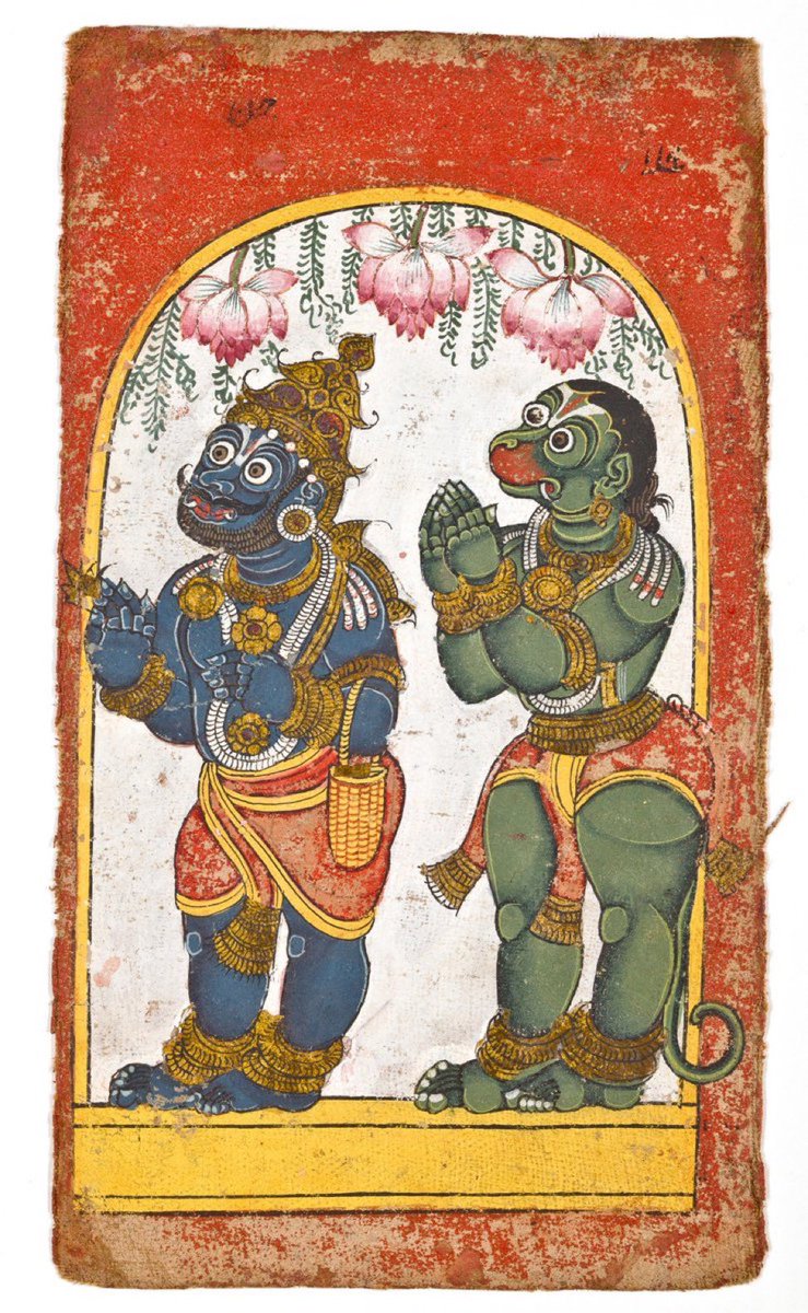 Hanumān and Vibhīṣaṇa Tirupati, Andhra Pradesh, late 18th century