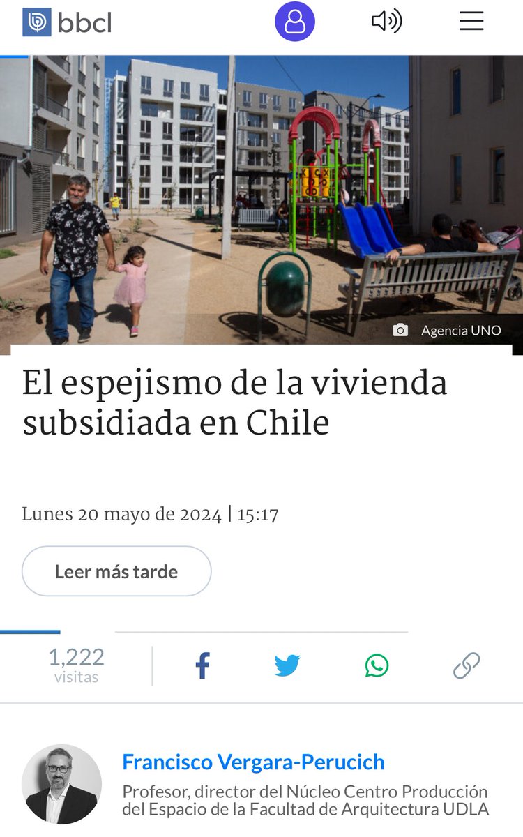 Columna de opinión sobre el problema reproductivo del sistema subsidiario de vivienda en Chile. El texto de la columna se basa en el siguiente artículo: doi.org/10.5821/ace.18…

biobiochile.cl/noticias/opini…