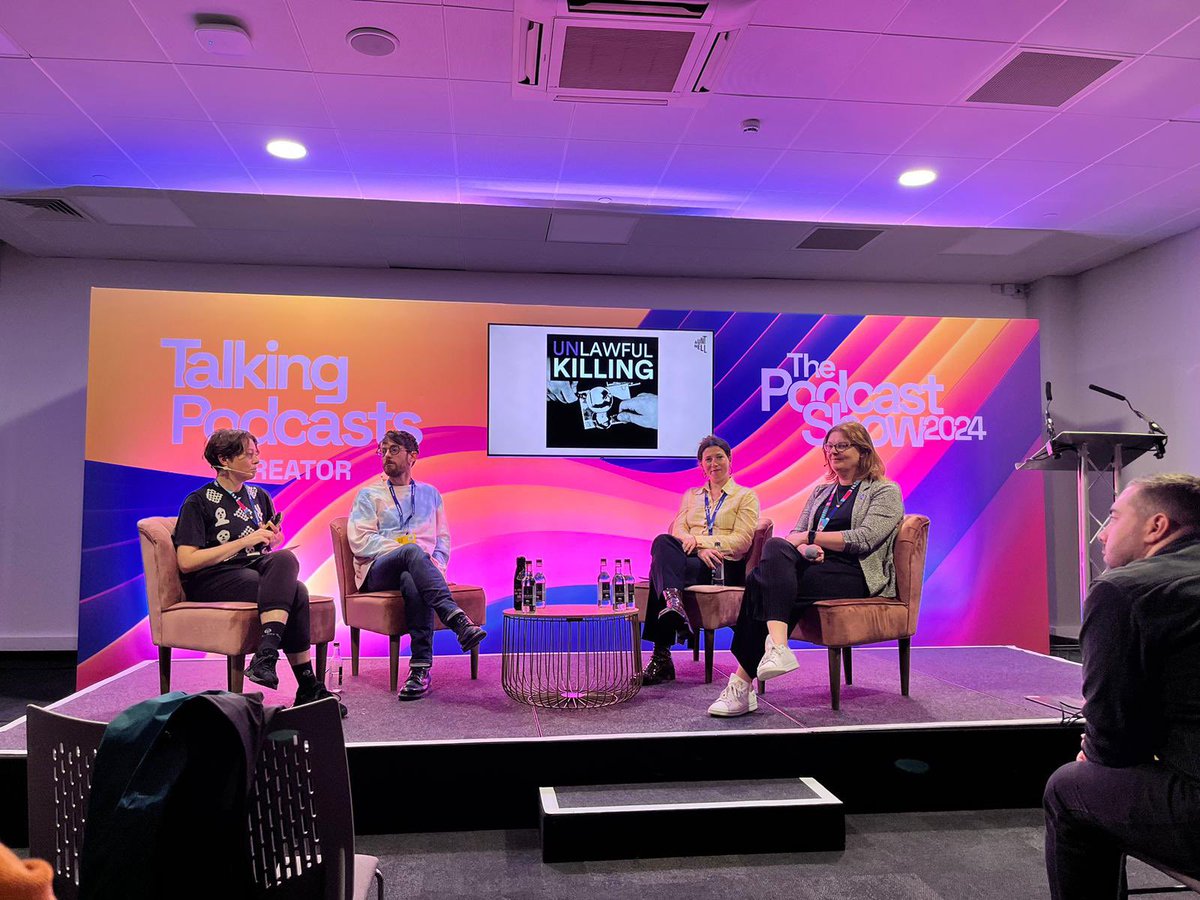 Great to speak on @AuntNell_ panel about podcasting for social good at @PodcastShowLDN with @switchboardLGBT @INQUEST_ORG Unlawful Killing series 2 out tomorrow Wwe never would have got here without @AuntNell_ 💜 Please follow, like, rate, review! inquest.org.uk/podcast