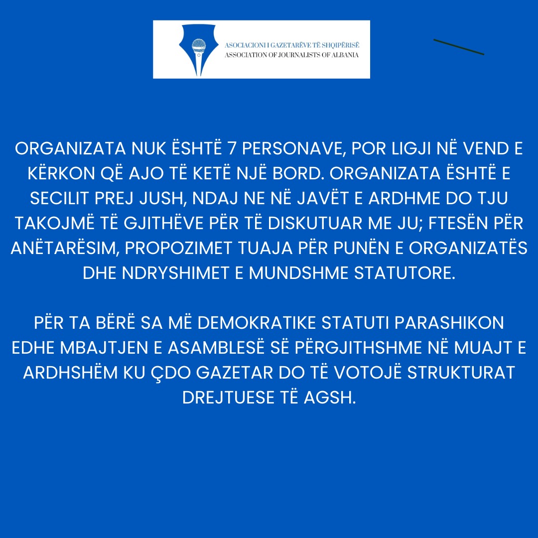 Deklaratë 
<a href="/IsamyzyrajAlb/">Isa Myzyraj</a> <a href="/FjoriSinoruka/">Fjori Sinoruka</a> <a href="/Esiona_Konomi/">Esiona Konomi</a> <a href="/StafaOsman/">Osman Stafa</a> @