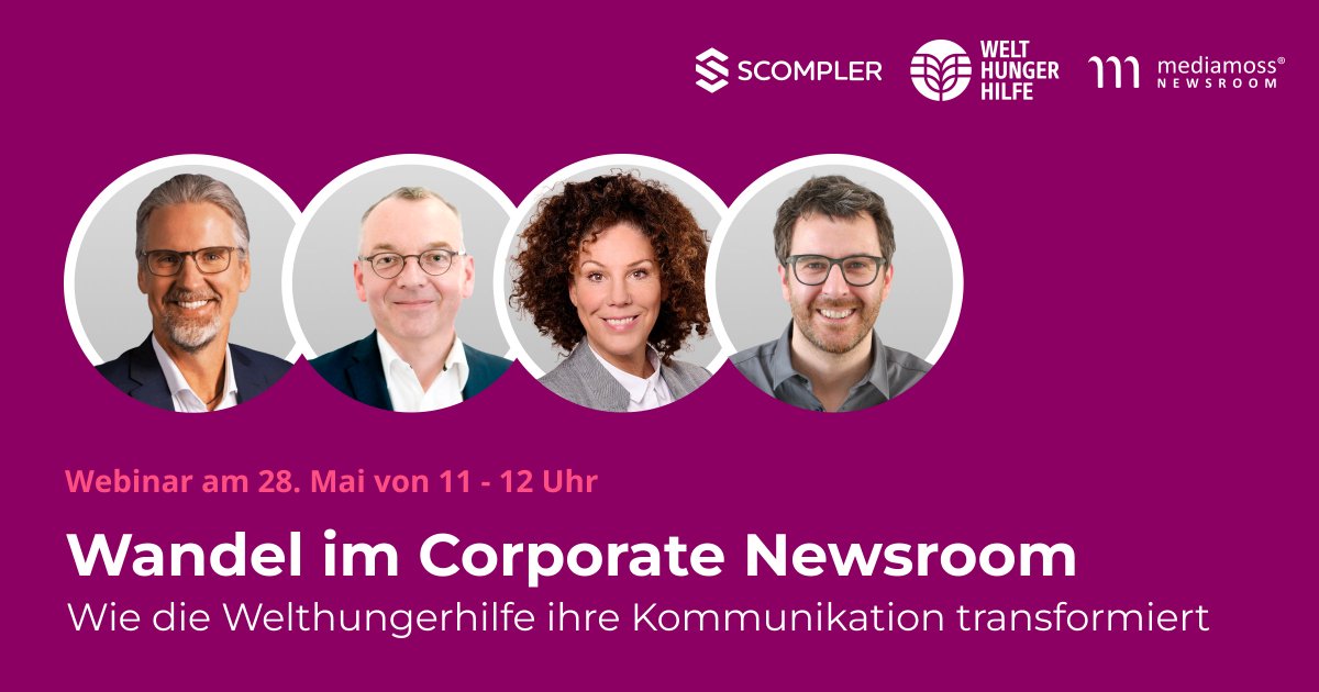 Weg von Kanalorientierter Kommunikation! Am 28. Mai teilen Experten von Scompler, Mediamoss und der WHH im Webinar Tipps für strategische Kommunikation. Erfahre, wie das Content Command Center helfen kann, Kanalkomplexität zu überwinden. Jetzt anmelden! 
hubs.ly/Q02xSKxl0
