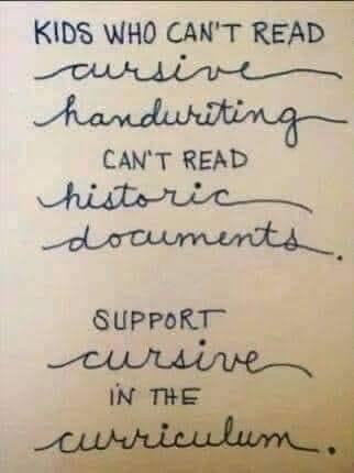 berlinbears1961's tweet photo. If our youngest generation cannot read historic documents we are doomed to repeat horrific human mistakes. #TeachCursive https://t.co/7SuPdwnUwo