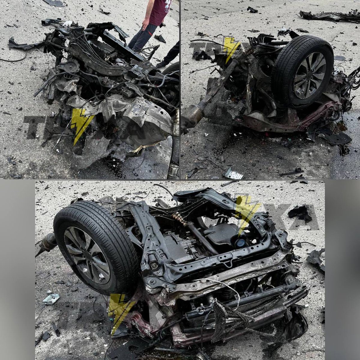 russians are hunting Ukrainian civilians - they get weapons from Iran, North Korea - and, as of today, also from China.

Kharkiv, a car was torn apart after a direct hit.